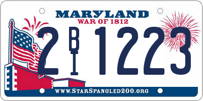 MD license plate 2BI1223