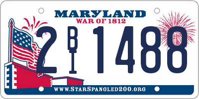 MD license plate 2BI1488