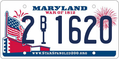 MD license plate 2BI1620