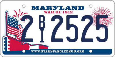 MD license plate 2BI2525