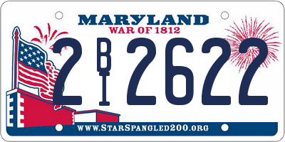 MD license plate 2BI2622