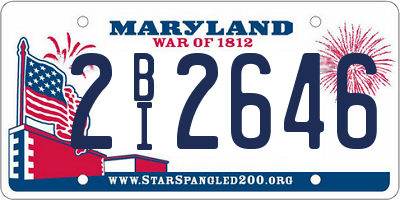 MD license plate 2BI2646
