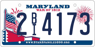 MD license plate 2BI4173