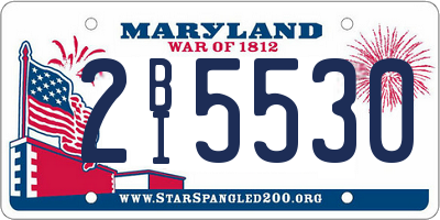 MD license plate 2BI5530
