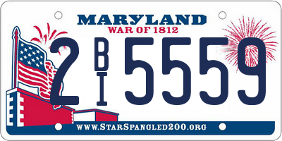 MD license plate 2BI5559
