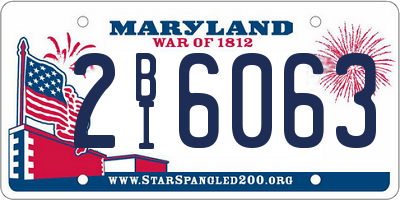 MD license plate 2BI6063