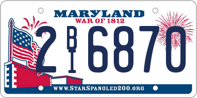 MD license plate 2BI6870