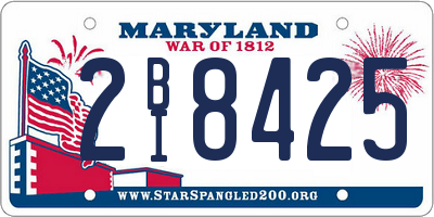 MD license plate 2BI8425