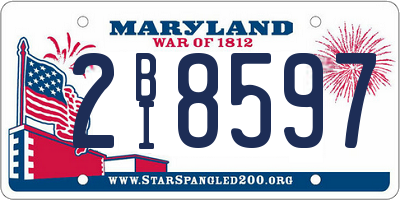 MD license plate 2BI8597