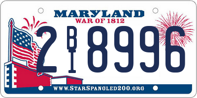 MD license plate 2BI8996
