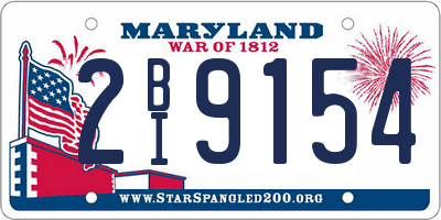 MD license plate 2BI9154