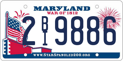 MD license plate 2BI9886