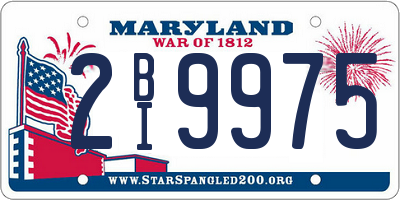 MD license plate 2BI9975