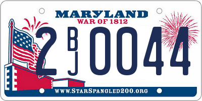 MD license plate 2BJ0044
