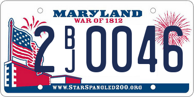 MD license plate 2BJ0046