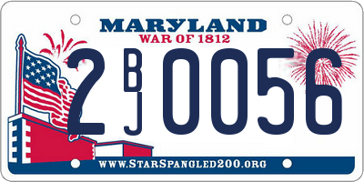 MD license plate 2BJ0056