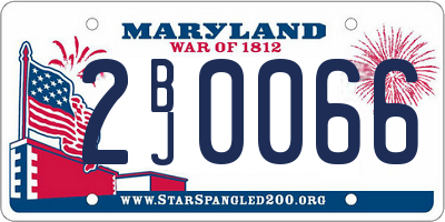 MD license plate 2BJ0066