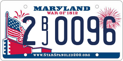 MD license plate 2BJ0096