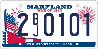 MD license plate 2BJ0101