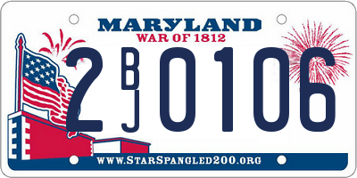 MD license plate 2BJ0106