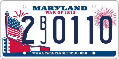 MD license plate 2BJ0110