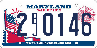MD license plate 2BJ0146