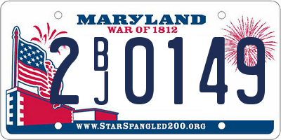 MD license plate 2BJ0149