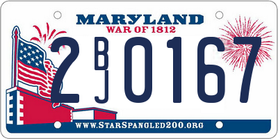 MD license plate 2BJ0167