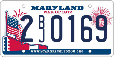MD license plate 2BJ0169