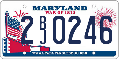 MD license plate 2BJ0246