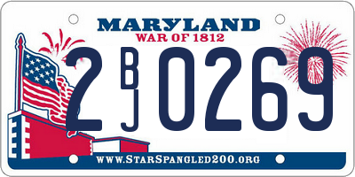 MD license plate 2BJ0269