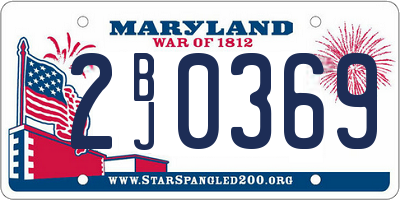 MD license plate 2BJ0369