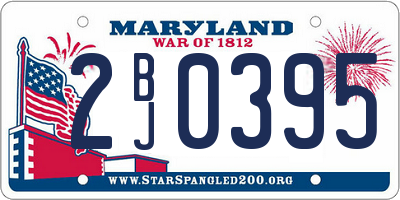 MD license plate 2BJ0395