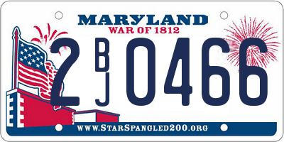 MD license plate 2BJ0466