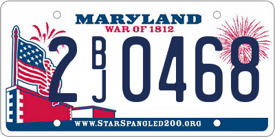 MD license plate 2BJ0468