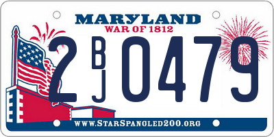 MD license plate 2BJ0479