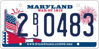 MD license plate 2BJ0483