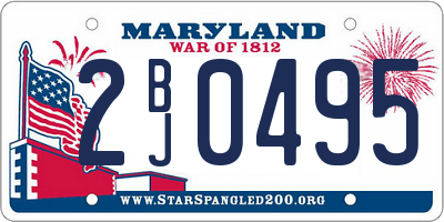 MD license plate 2BJ0495