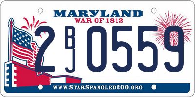 MD license plate 2BJ0559
