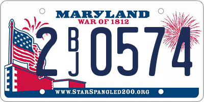 MD license plate 2BJ0574