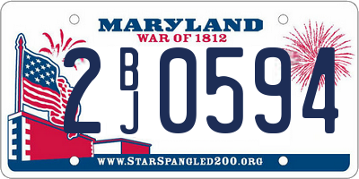 MD license plate 2BJ0594