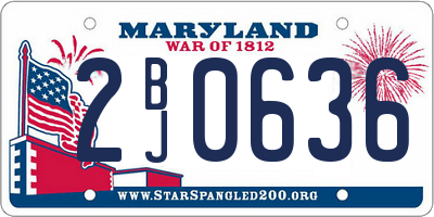MD license plate 2BJ0636