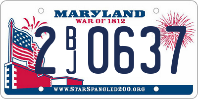 MD license plate 2BJ0637