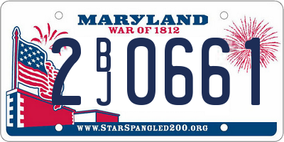 MD license plate 2BJ0661