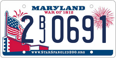 MD license plate 2BJ0691