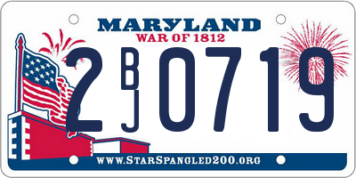 MD license plate 2BJ0719