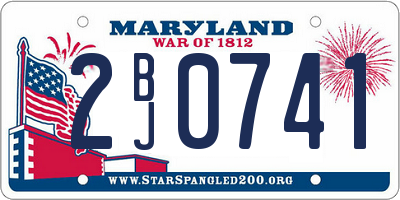MD license plate 2BJ0741