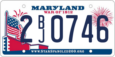 MD license plate 2BJ0746
