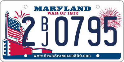 MD license plate 2BJ0795