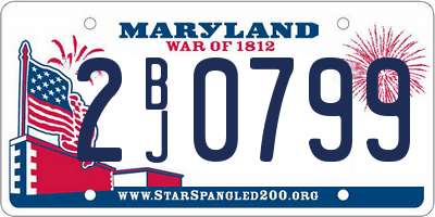 MD license plate 2BJ0799